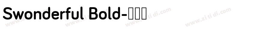 Swonderful Bold字体转换